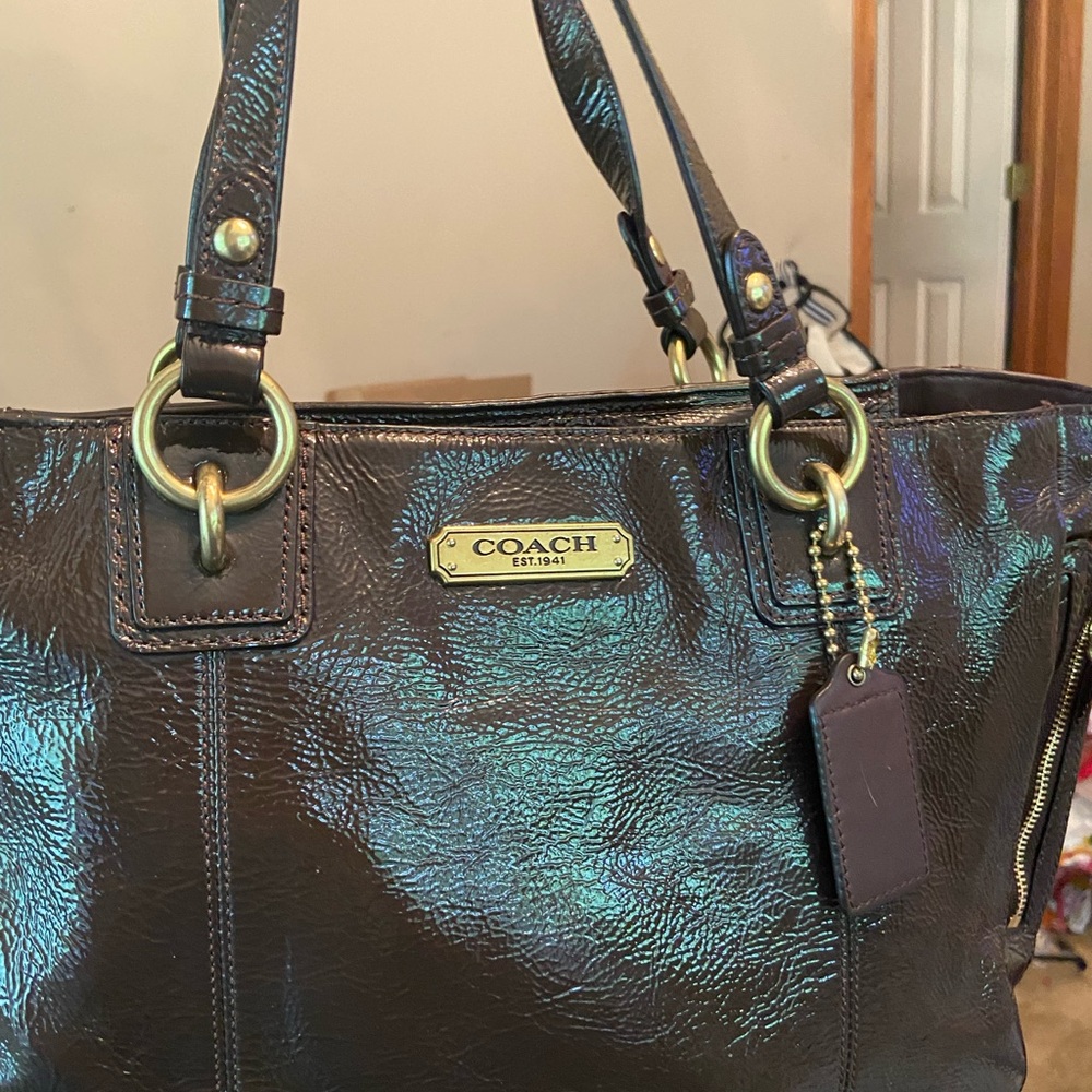 Coach Dark Brown Leather Shoulder Bag